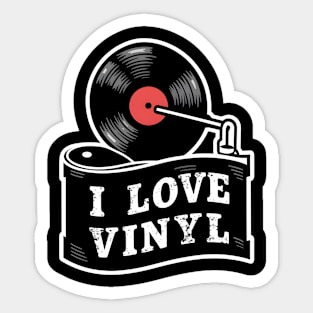 I Love Vinyl Sticker